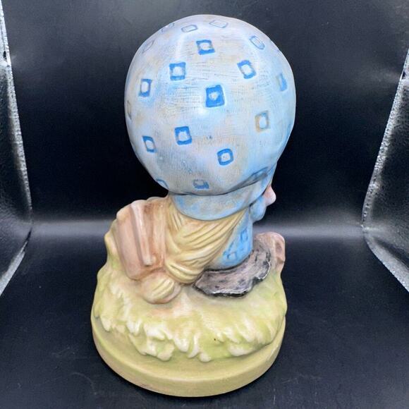 Vintage 1970’s Handpainted Girl Big Bonnet Holly Hobby Like Ceramic Figurine - Picture 3 of 8